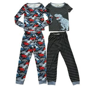 Mick Mack boys dinosaur comfort pajama bundle size 7